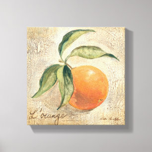 Skina orange frukt för runda canvastryck