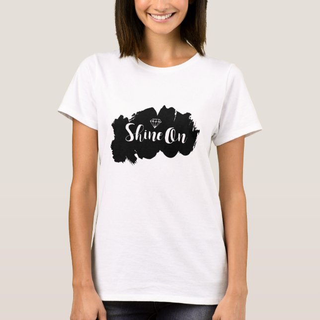 Skina på typografiinspiration tee shirt (Framsida)