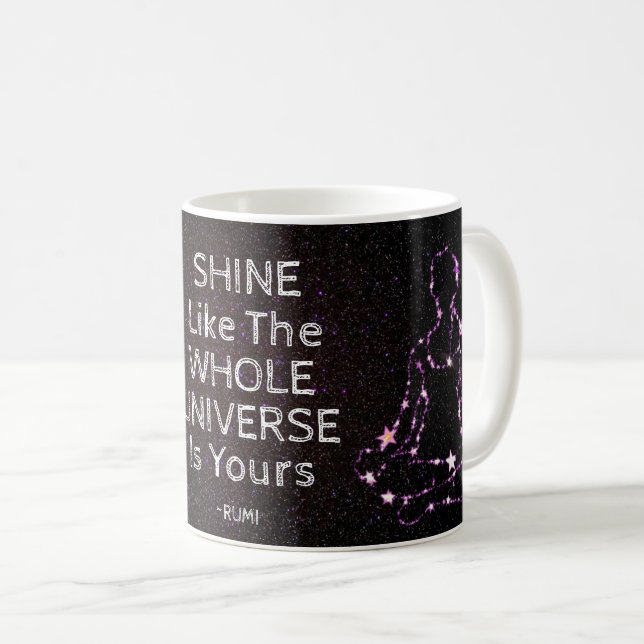 Skina som hela det enhetliga rumi kaffemugg (Framsida höger)