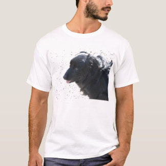 skina svart hund t-shirt