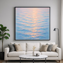 Skinande hav - Pastellkonst stil Poster