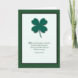 Skinande Shamrocks St. Patrick's Day Kort
