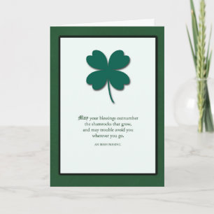 Skinande Shamrocks St. Patrick's Day Kort