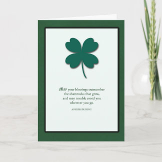 Skinande Shamrocks St. Patrick's Day Kort