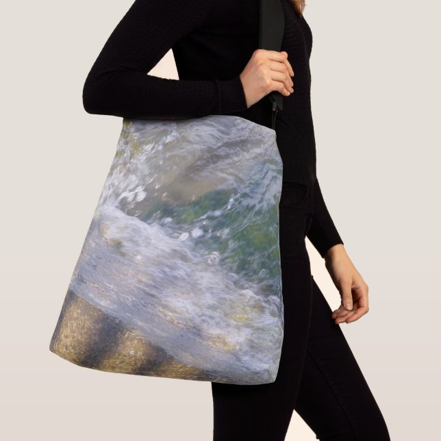 Skinande vatten på stenar Totebag Axelväska (Närbild)