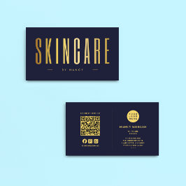 Skinarflottan och Guld QR-kod och Logotyp Visitkort