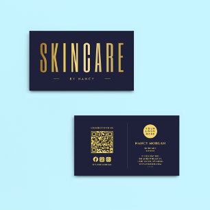 Skinarflottan och Guld QR-kod och Logotyp Visitkort