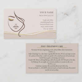 Skincare & Beauty After Care Card Tidsbeställning Kort