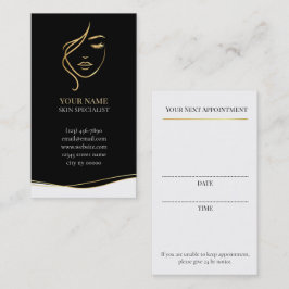 Skincare & Beauty Appointment Card Tidsbeställning Kort