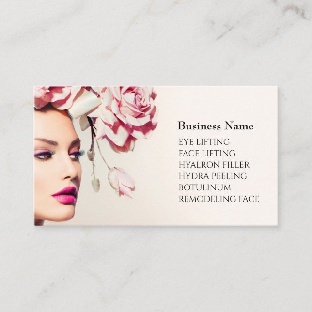 Skincare & Beauty Salon Visitenkarte  Visitkort (Framsida)