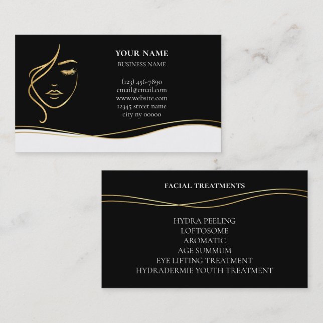 Skincare & Beauty Salon Visitkort (Fram/baksida)
