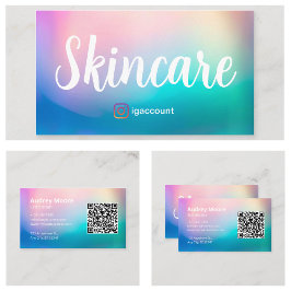 Skincare Esthetician QR Code Visitkort