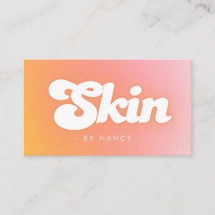 Skincare Groovy Retro Peach Visitkort