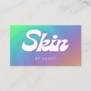 Skincare Groovy Retro Rainbow Swirl Visitkort
