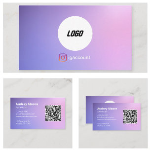 Skincare Makeup Estetiker Tjänster Logo QR-kod Visitkort