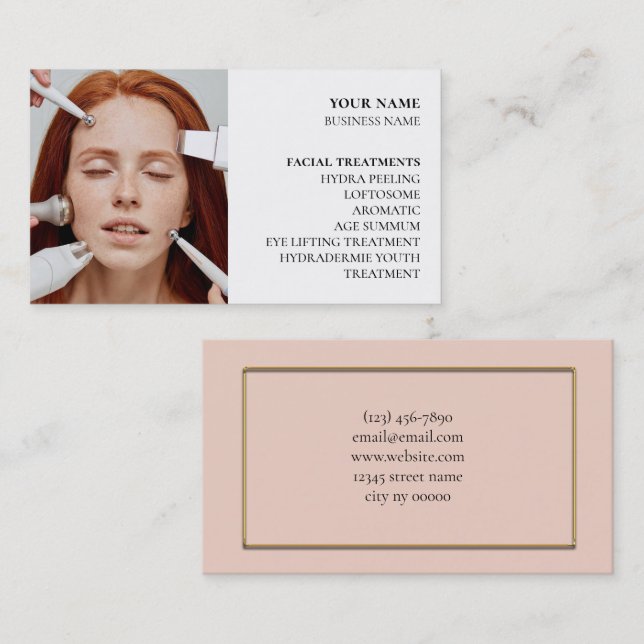 Skincare och ballastsalon visitkort (Fram/baksida)