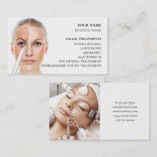 Skincare och ballastsalon visitkort