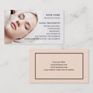 Skincare och ballastsalon visitkort