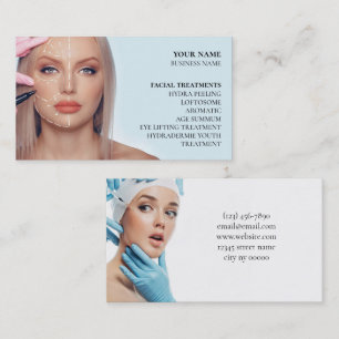 Skincare och ballastsalon visitkort