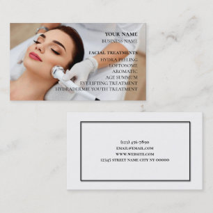 Skincare och ballastsalon visitkort