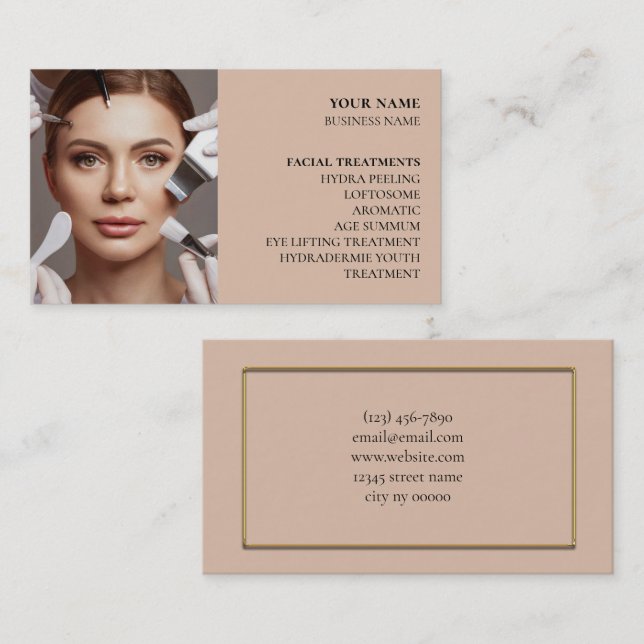 Skincare och ballastsalon visitkort (Fram/baksida)