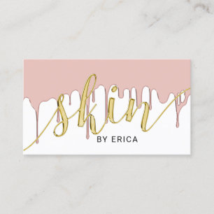 Skincare Salon Esthetician Ro Guld-droppar Visitkort