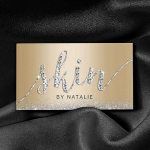 Skincare Salon Modern Guld Luxury Esthetician Visitkort