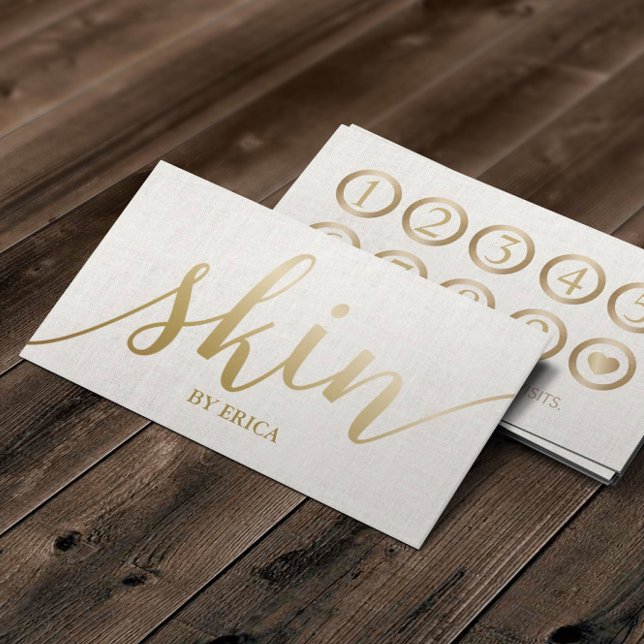 Skincare Salon Spa Esthetician Elegant Loyalty Lojalitetskort (Skapare uppladdad)