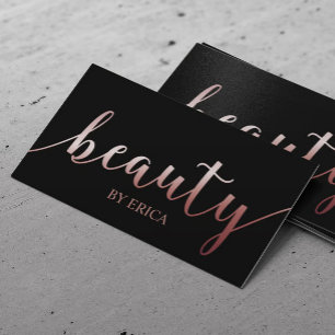 Skincare Salon Spa Esthetician Ro Guld Beauty Visitkort