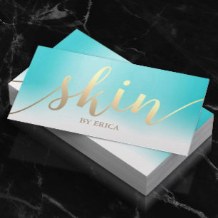 Skincare Salon Spa Esthetician Turcos Pastel Visitkort