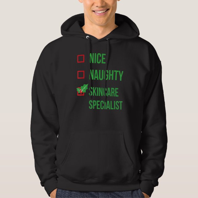 Skincare Specialist Funny Pajama-jul Hoodie (Framsida)