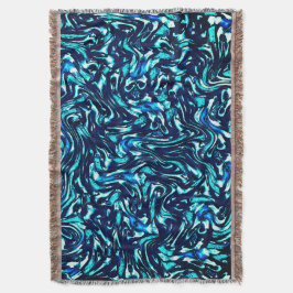 Skindat blått och cyan kurvor filt