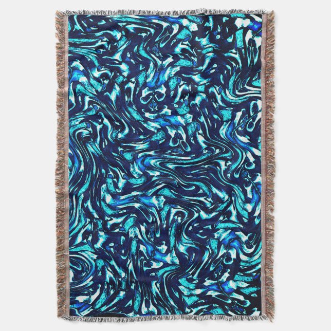 Skindat blått och cyan kurvor filt (Framsidan Vertikal)