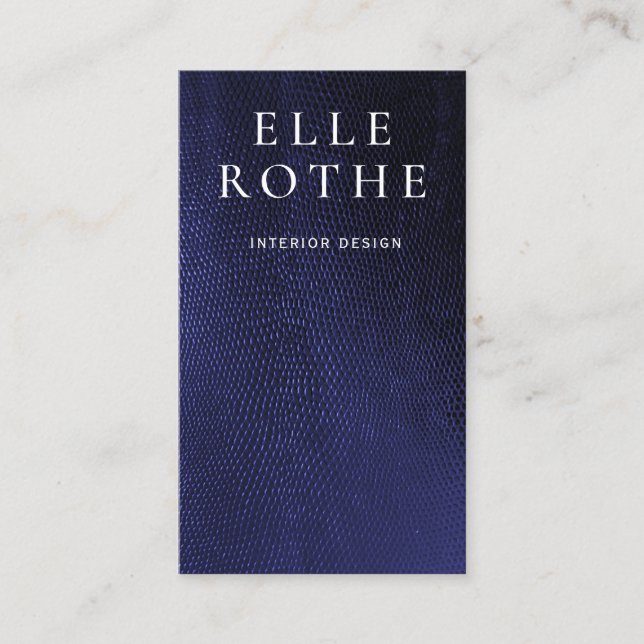 Skindesigner för chic Snyggt - marinblå ödla Visitkort (Framsida)