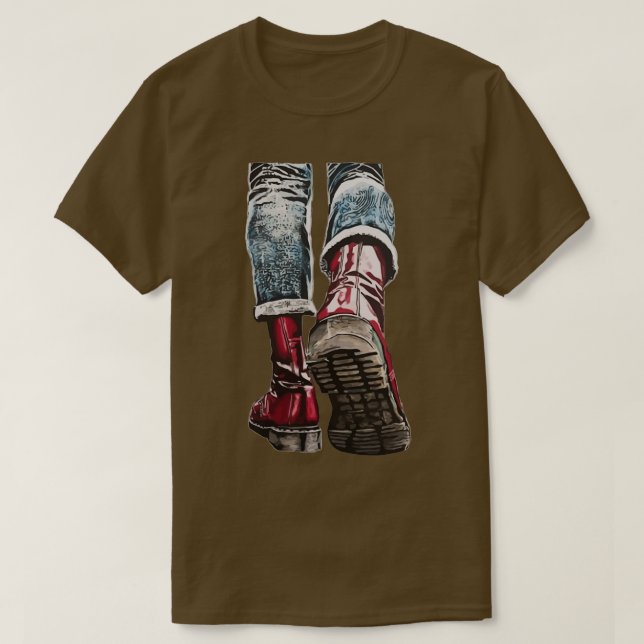 Skinhead Boots T Shirt (Design framsida)