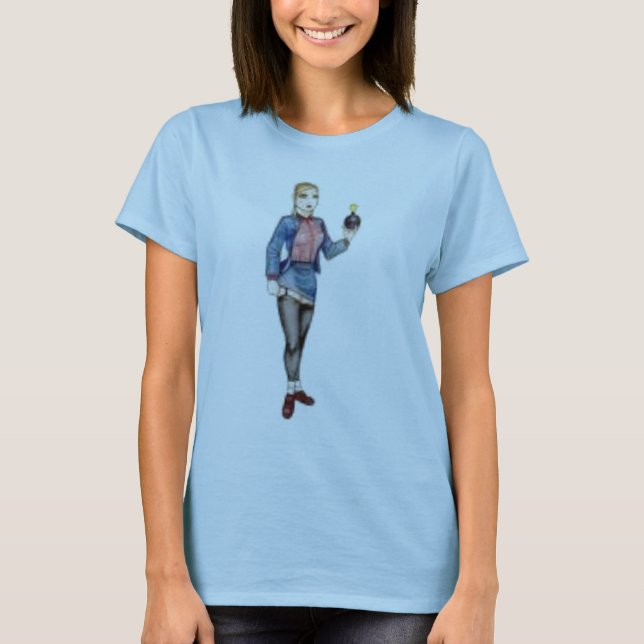 skinheadflicka t-shirt (Framsida)