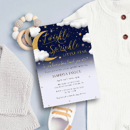 Skinka med Twinkle Little Star Baby Sprinkle Inbjudningar