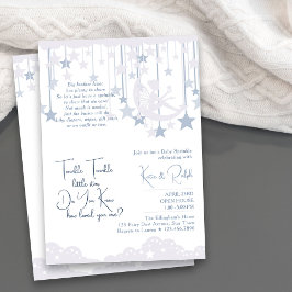 Skinka med Twinkle Little Star Måne Baby Sprinkle Inbjudningar
