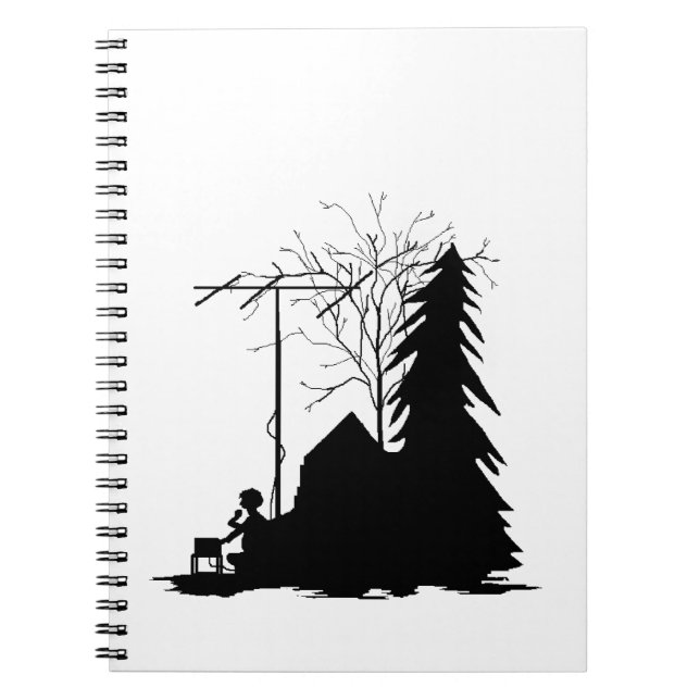 Skinka radiosände anteckningsbok med spiral (Framsidan)