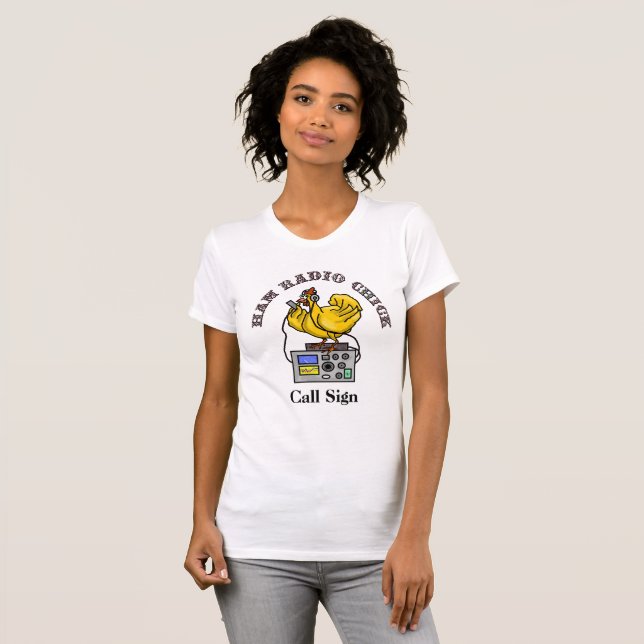 Skinka radiosände chicken som T-tröja skräddarsy Tee Shirt (Hel framsida)