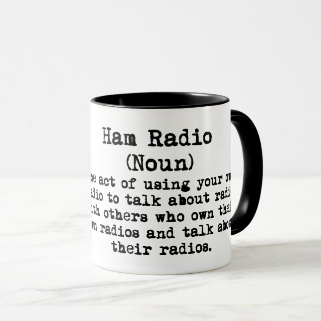 Skinka radiosände den roliga definitionmuggen mugg (Framsida höger)