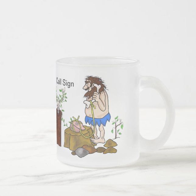 Skinka radiosände hem muggen för brygdriggöl frostad glasmugg (Höger)