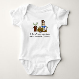 Skinka radiosände släktforskningbabyT-tröja T Shirt