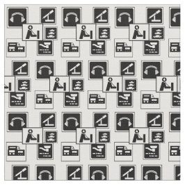 Skinka radiosände symboler belagt med tegel tyg