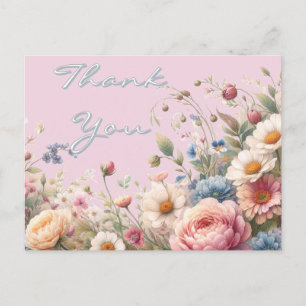 Skinka ros blomma födelsedag tack postkort vykort