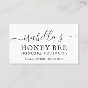 Skinkare för handskrivet skript Skincare Visitkort
