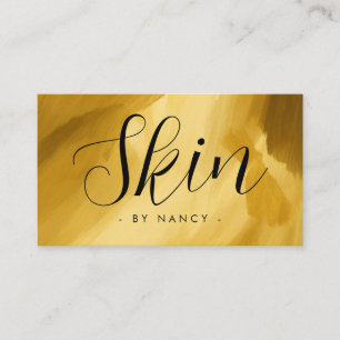 Skinktypografi Guld-penseldrag Visitkort