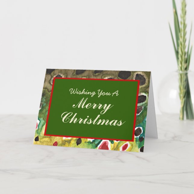 Skinn av brun öring vid julfiske helgkort (Framsida)