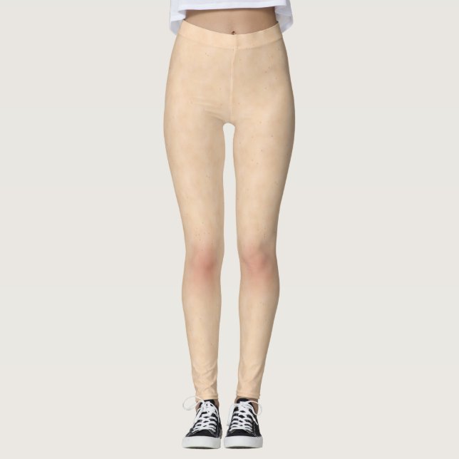 Skinn Stil Struktur med skinn av skinn från benmär Leggings (Framsida)