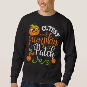 Skinnepumpkin i lappen Halloween Thanksgiin Lång Ärmad Tröja
